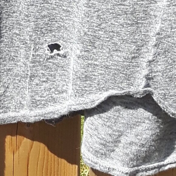 Zara Basics Loose Grey Tank Top Distressed M - Picture 4 of 4